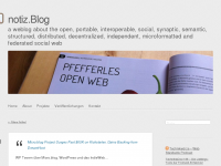 Screenshot des Blogs notizBlog