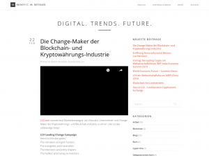 Screenshot des Blogs Monty Metzger’s Blog
