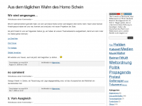 Screenshot des Blogs Aus dem täglichen Wahn des Homo Schein