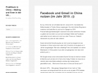 Screenshot des Blogs China Reisen und Praktikum in China