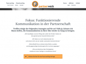 Screenshot des Blogs Gut leben! Das eMagazin für effektive Paarkommunikation