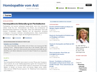 Screenshot des Blogs Homöopathie vom Arzt