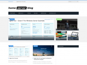 Screenshot des Blogs MS Home Server Blog