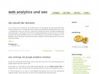 Screenshot des Blogs web analytics und suchmaschinenoptimierung (seo)