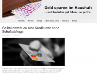 Screenshot des Blogs Geld sparen im Haushalt