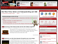 Screenshot des Blogs darth-sonic.de – Star Wars Blog
