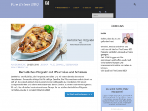 Screenshot des Blogs Fire Eaters BBQ
