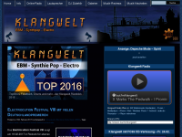 Screenshot des Blogs Klangwelt – News Musik Party