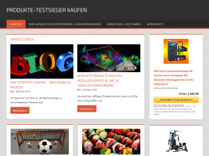 Screenshot des Blogs Produkte-Testsieger