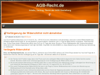 Screenshot des Blogs AGB-Recht.de
