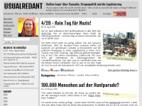 Screenshot des Blogs Steffen Geyer über Cannabis, Drogenpolitik und die Legalisierung