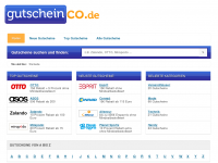 Screenshot des Blogs Gutscheincodes, Gutscheine und Rabatte