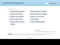 Screenshot des Blogs Spekulantenblog