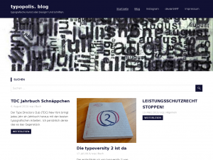 Screenshot des Blogs typopolis. blog