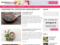 Screenshot des Blogs abnehmen.net – Abnehmen im Netz