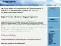 Screenshot des Blogs Segelschein