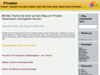 Screenshot des Blogs Privatier