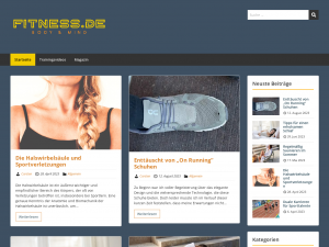 Screenshot des Blogs Blog der fitness.de Community
