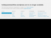 Screenshot des Blogs Holidays and cash