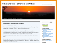 Screenshot des Blogs Urlaub und Geld