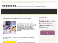 Screenshot des Blogs MedicLife – Gesundheit und Wellness
