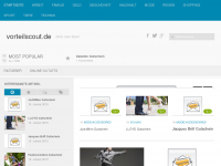 Screenshot des Blogs Clever sparen mit Gutscheinen Rabattaktionen, Coupons und Shoppingtipps