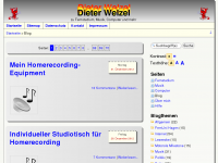 Screenshot des Blogs Dieter Welzel´s Blog zu Fernstudium, Musik, Computer und mehr