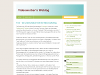 Screenshot des Blogs Videowerber’s Weblog