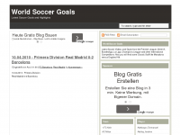 Screenshot des Blogs World Soccer Goals
