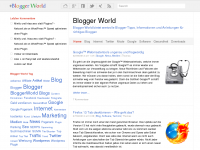 Screenshot des Blogs Blogger World