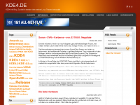 Screenshot des Blogs KDE4.DE – KDE4-Desktop und Linux Info Blog