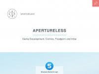 Screenshot des Blogs apertureless