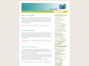 Screenshot des Blogs green.social blog