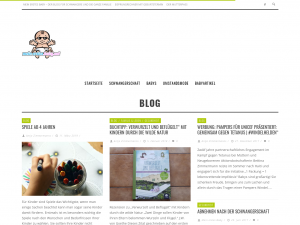 Screenshot des Blogs Mein erstes Baby