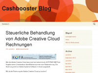 Screenshot des Blogs cashbooster Blog