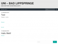 Screenshot des Blogs Uni Bad Lippspringe