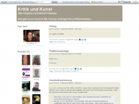 Screenshot des Blogs Kritik und Kunst