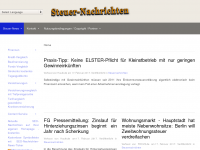 Screenshot des Blogs Steuer-Nachrichten – Steuernachrichten
