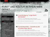 Screenshot des Blogs Kunst und Kultur im Rhein-Main-Gebiet