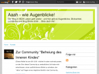 Screenshot des Blogs Aaah wie “Augenblicke”