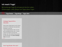 Screenshot des Blogs Ich mach Yoga Blog