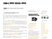 Screenshot des Blogs fight fire with fire
