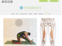 Screenshot des Blogs Yogabasics – Themen: Asana, Philosophie und Yogareisen