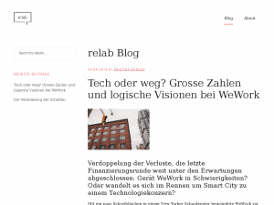 Screenshot des Blogs relab.ch