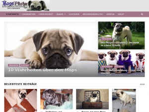 Screenshot des Blogs Mops Pfote