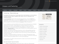 Screenshot des Blogs Inkasso & Factoring