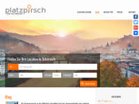 Screenshot des Blogs BLOG ** platzpirsch ** EVENT ** LOCATIONS ** PEOPLE: