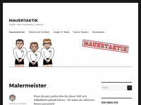 Screenshot des Blogs MAUERTAKTIK | Fußball-Satire
