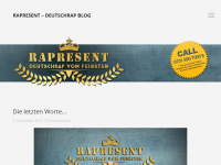 Screenshot des Blogs Rapresent – Deutschrap vom Feinsten