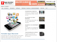 Screenshot des Blogs Das Tipps-Archiv